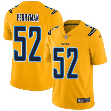 Los Angeles Chargers NFL Football Denzel Perryman Gold Jersey Men Limited  #52 Inverted Legend->women nfl jersey->Women Jersey